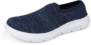 LLTMALL Women's Men's Slip on Knit Driving Loafers Sneakers Breathable Mesh Work Walking Shoes