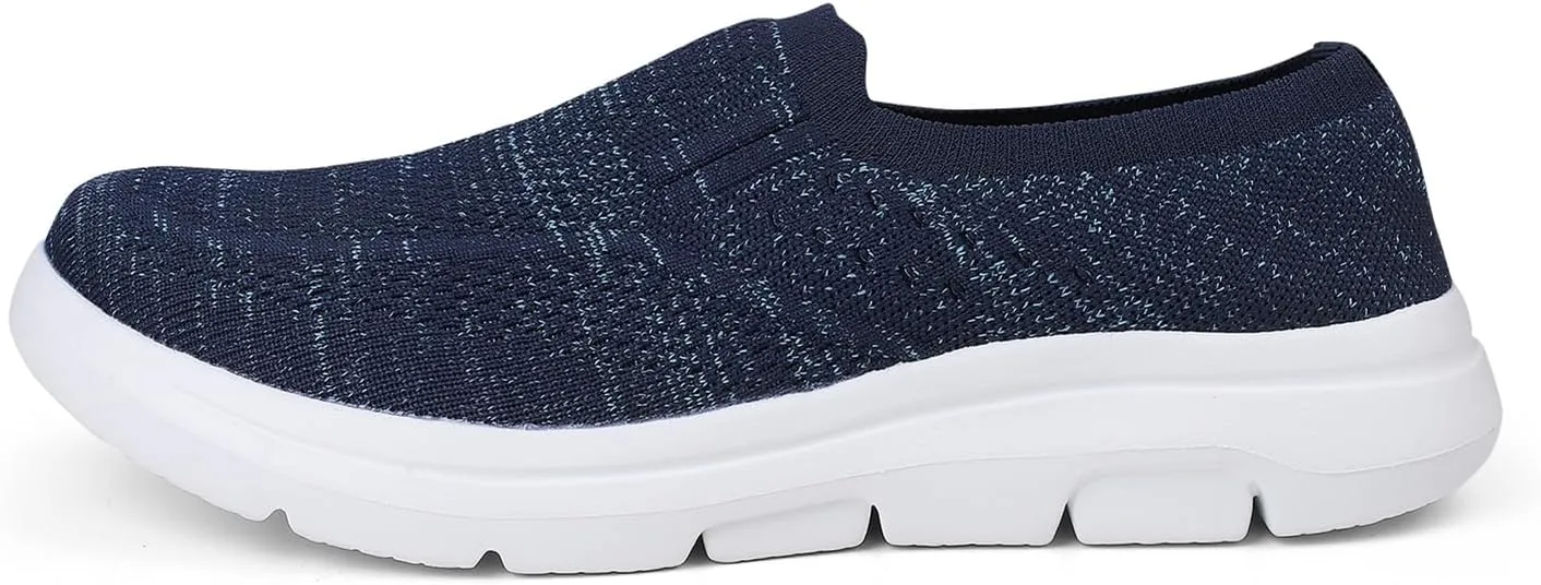 LLTMALL Women's Men's Slip on Knit Driving Loafers Sneakers Breathable Mesh Work Walking Shoes