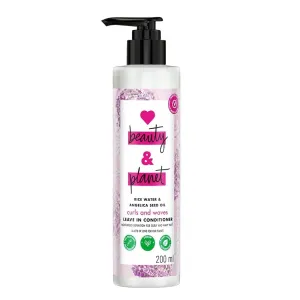 Lov'e -Be'auty AND Pl'anet' Rice Water & Angelica Seed Oil Silicone-Free Curl & Waves Leave-In|| No Parabens|| No Dyes|| Angelica Essential Oil|| Floral, 200Ml, 1 Count