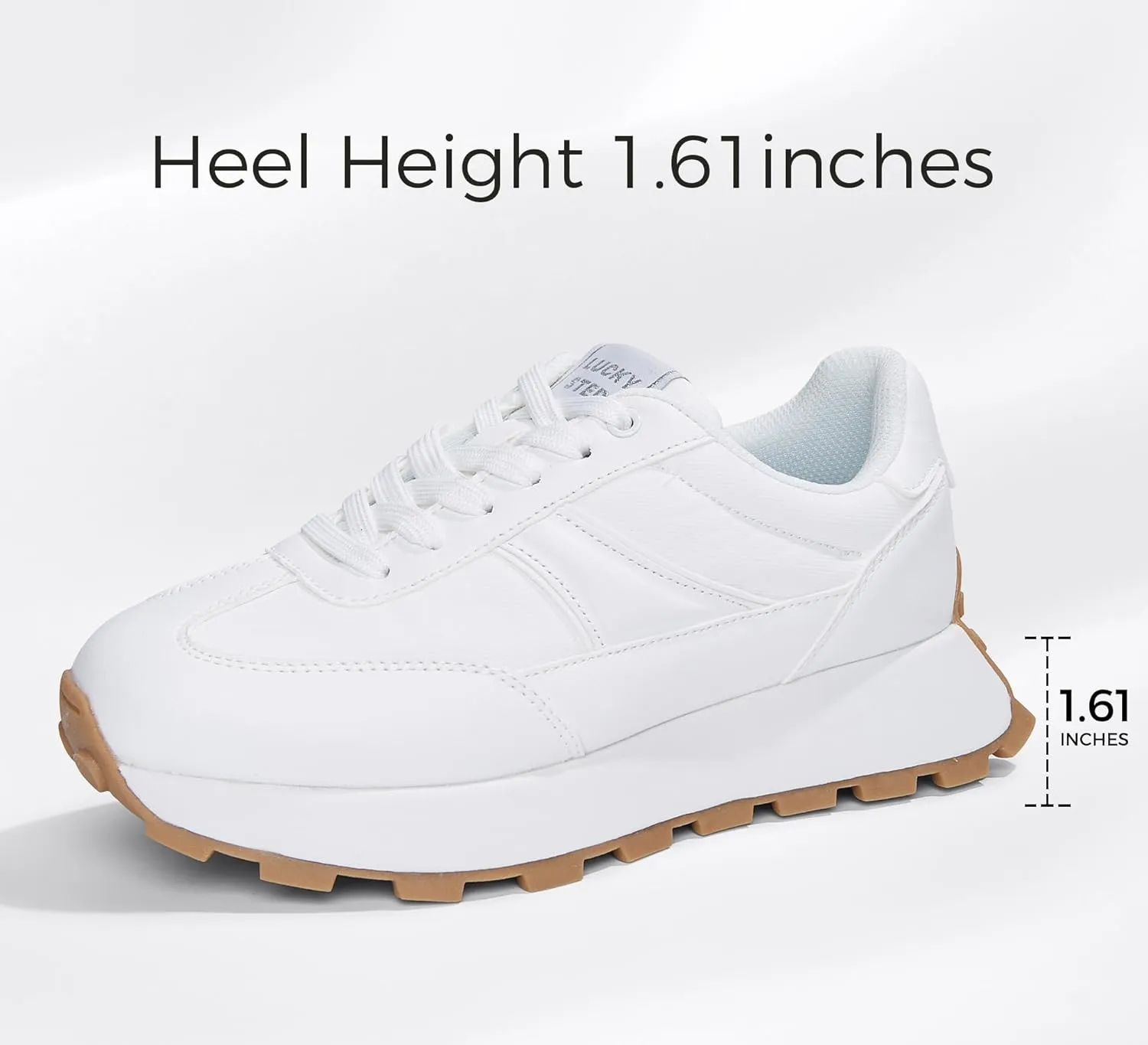 LUCKY STEP Women's Platform Retro Sneakers Classic Trainers Casual Footwear Tennis Running Chunky Lace-up Stylish Walking Shoes