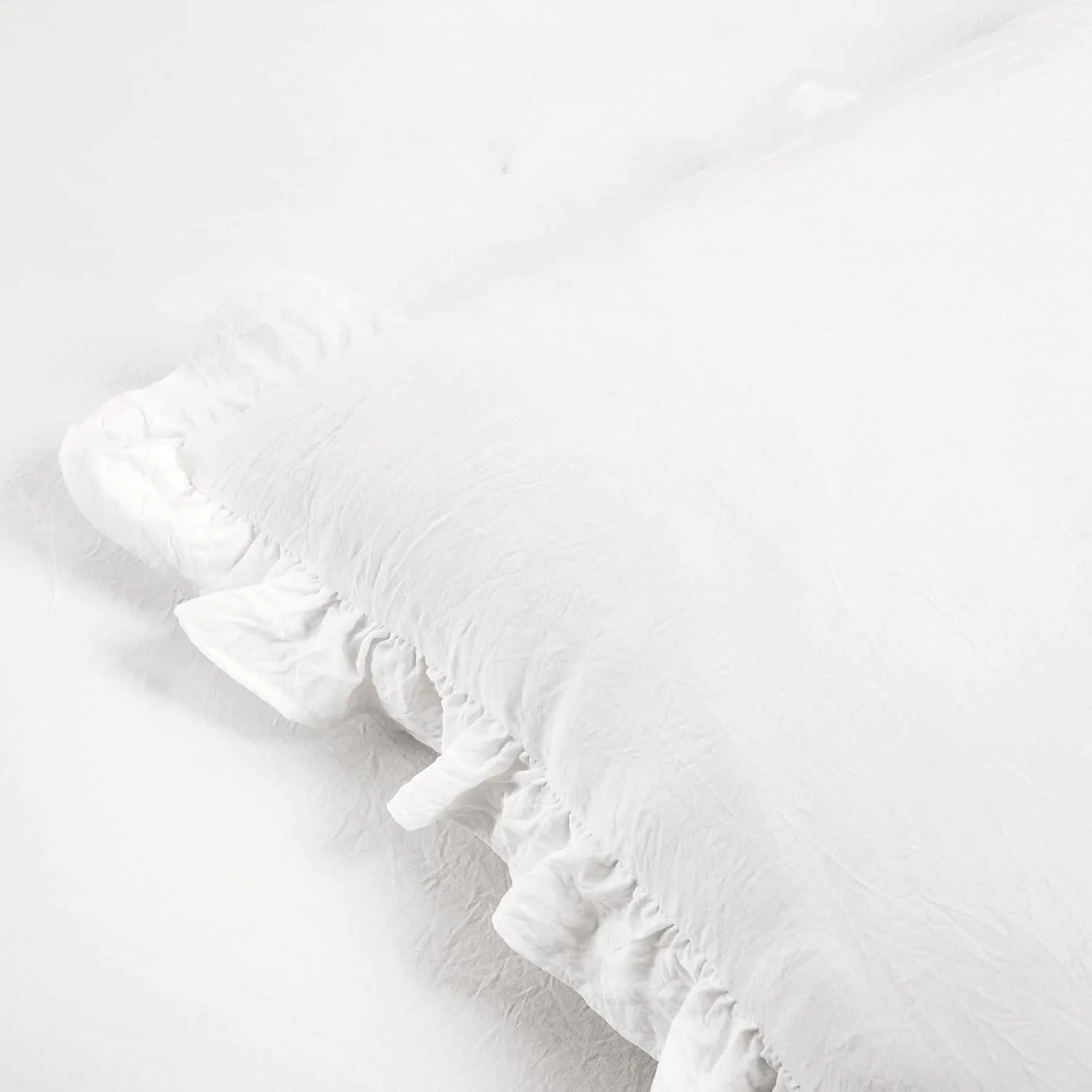 Lush Decor Ruffle Skirt Daybed Cover 5 Piece Set 39" W x 75" L, White -White Bedding Set - Daybed Comforter Set - Ruffled Bedding - Coquette Decor