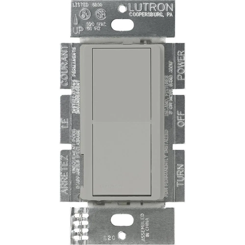 Lutron Claro 15 Amp On/Off 4-Way Switch, CA-4PS-GR, Gray