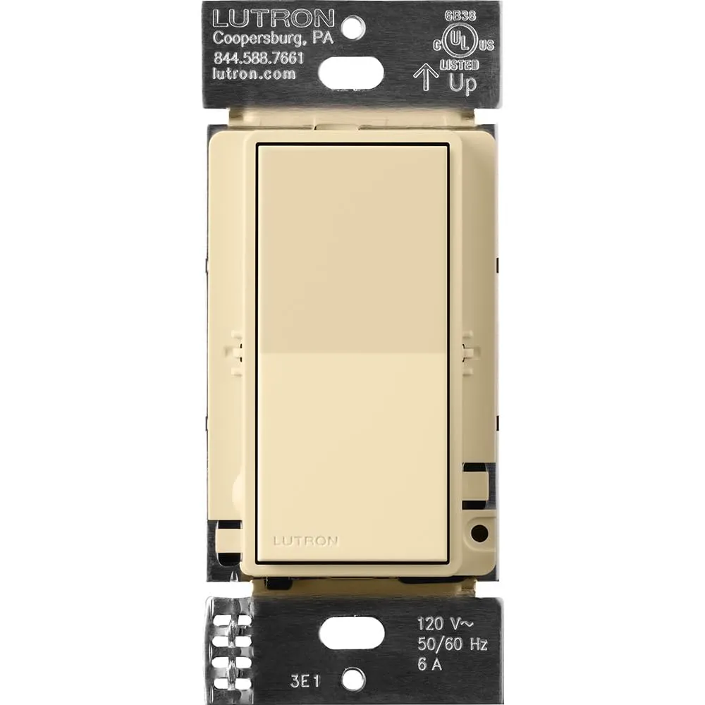 Lutron Sunnata On/Off Accessory Switch, only for use with Sunnata LED  Dimmers, ST-AS-IV, Ivory