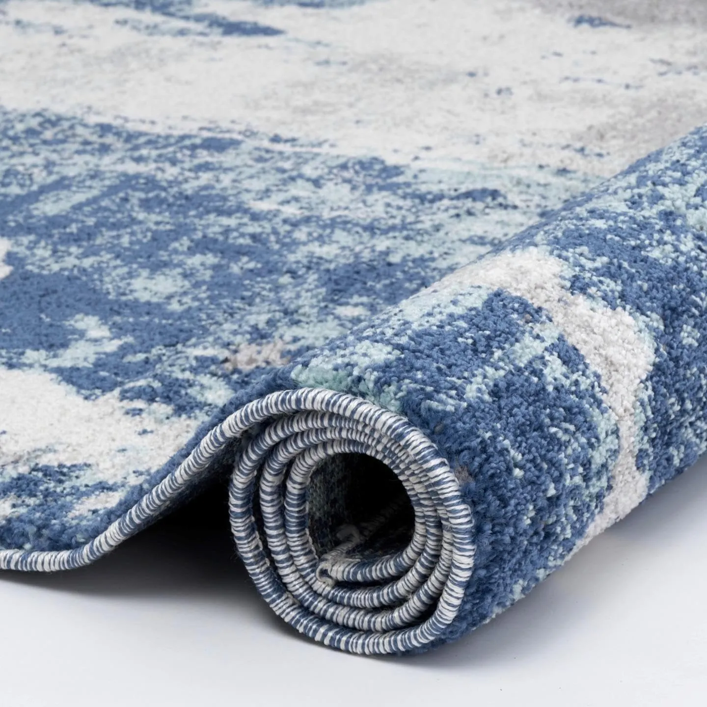LUXE WEAVERS Euston Collection D.Blue-L.Blue 8x10 Modern Abstract Area Rug
