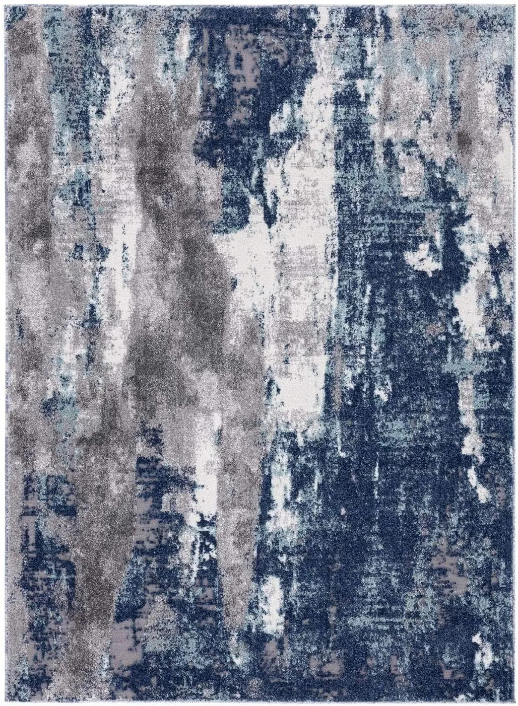 LUXE WEAVERS Euston Collection D.Blue-L.Blue 8x10 Modern Abstract Area Rug