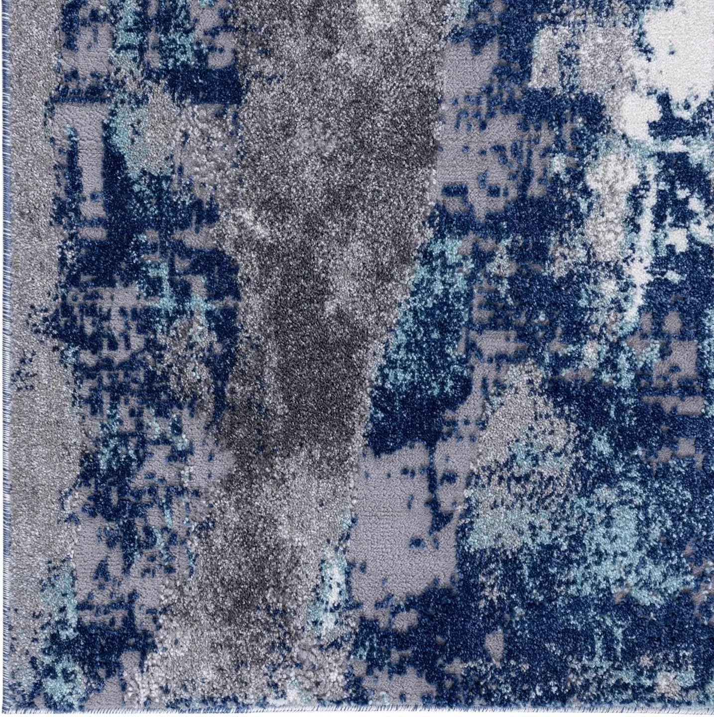 LUXE WEAVERS Euston Collection D.Blue-L.Blue 8x10 Modern Abstract Area Rug