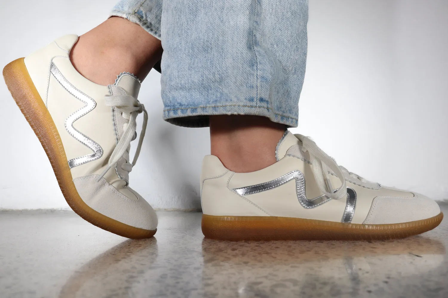 Magnum Sneaker - Ivory Silver