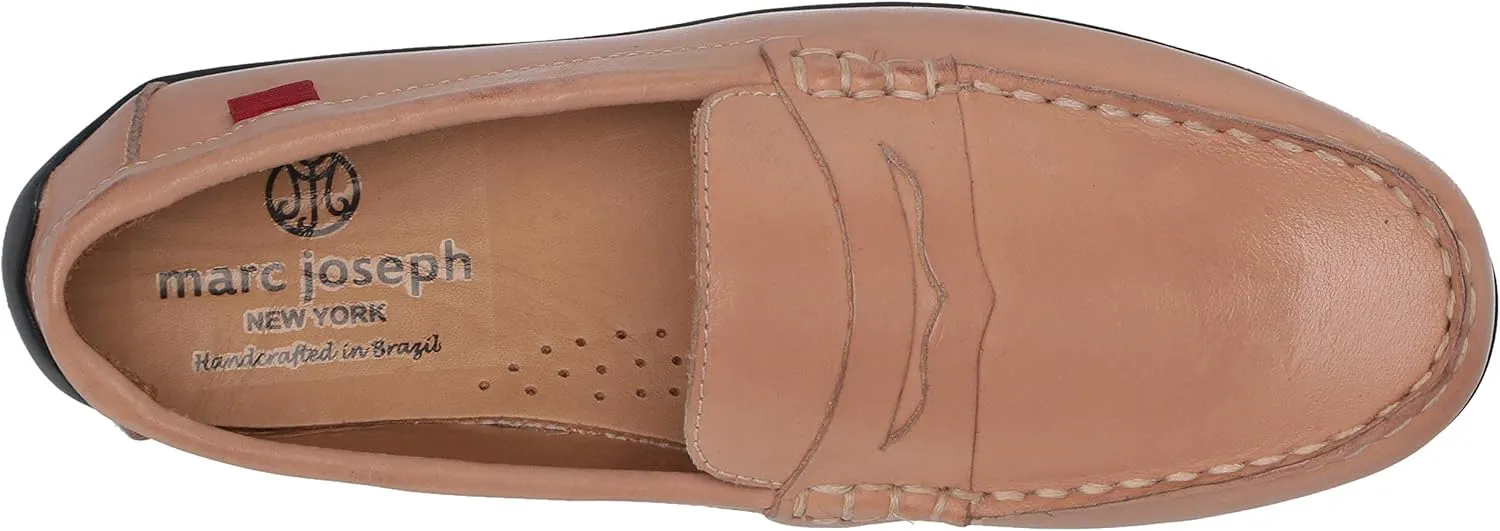 Marc Joseph New York Unisex-Child Leather Made in Brazil Luxury Fashion Slip on Loafer with Penny Detail
