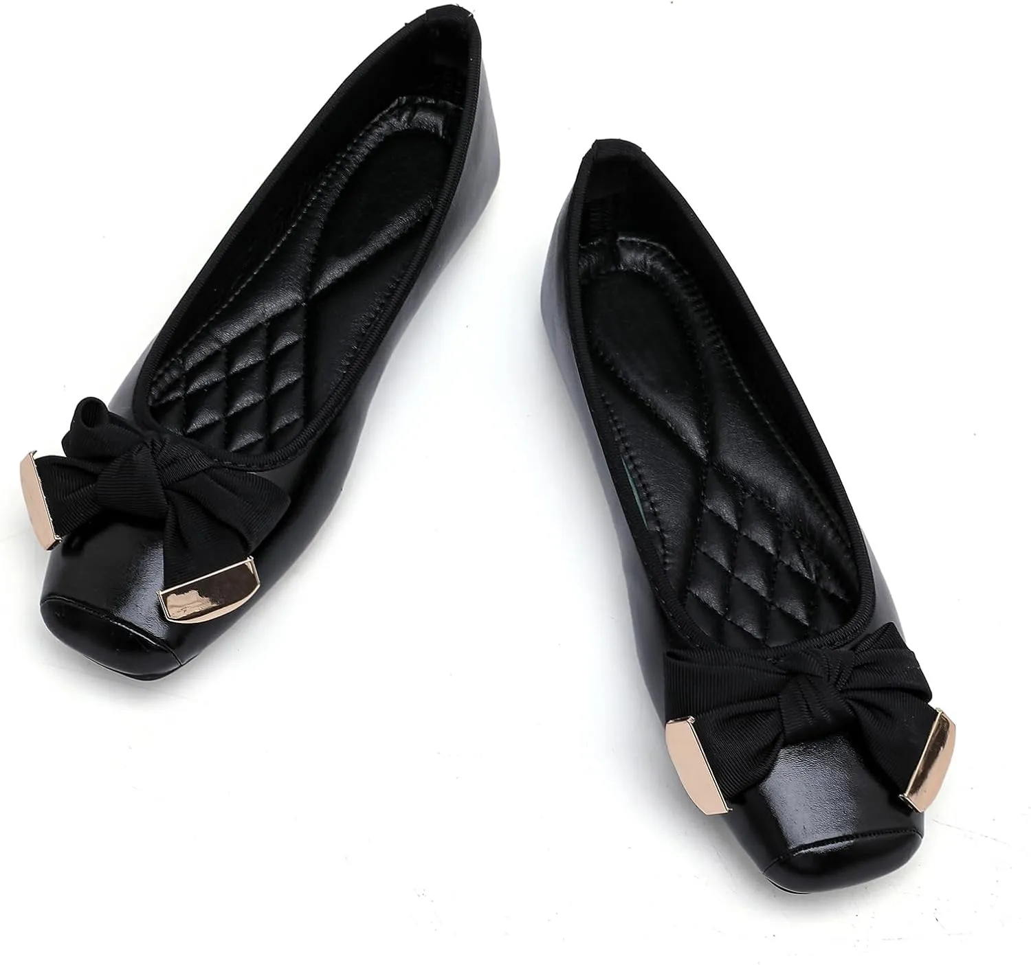 MEMON Women's Flats/Women Fashion Bowknot Flats/Ballet Flats for Women/Comfort Light Weight Slip-On Dress Shoes