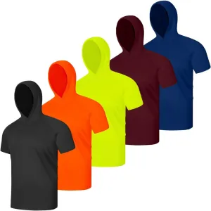 Men's Athletic Quick Dry Moisture Wicking T Shirts Active Crew Neck Gym Workout Short Sleeve Tee Shirt