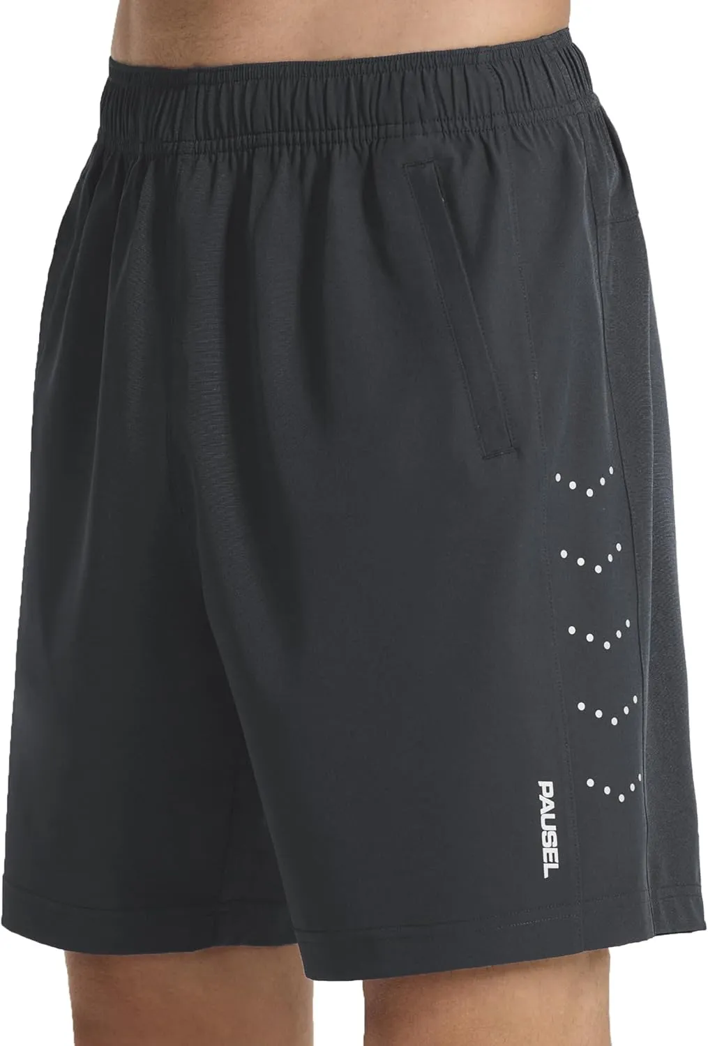 Men's Athletic Running Shorts Quick Dry Lightweight Tennis Gym Workout 7 inch Basketball Shorts for Men 3 Zipper Pockets