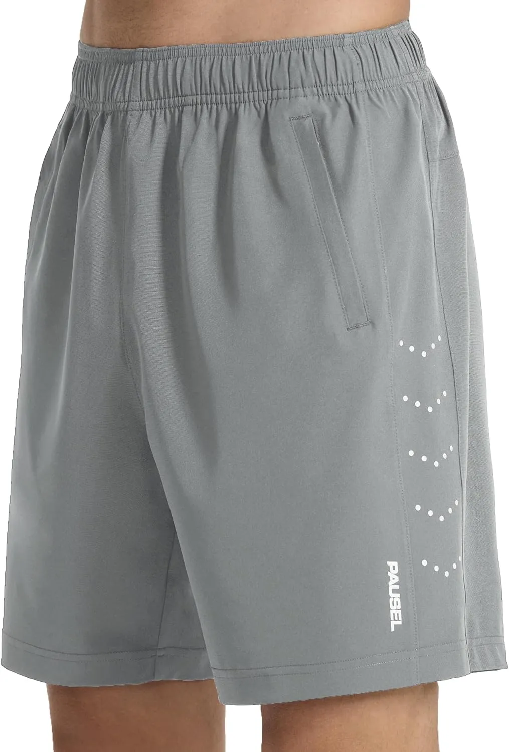 Men's Athletic Running Shorts Quick Dry Lightweight Tennis Gym Workout 7 inch Basketball Shorts for Men 3 Zipper Pockets