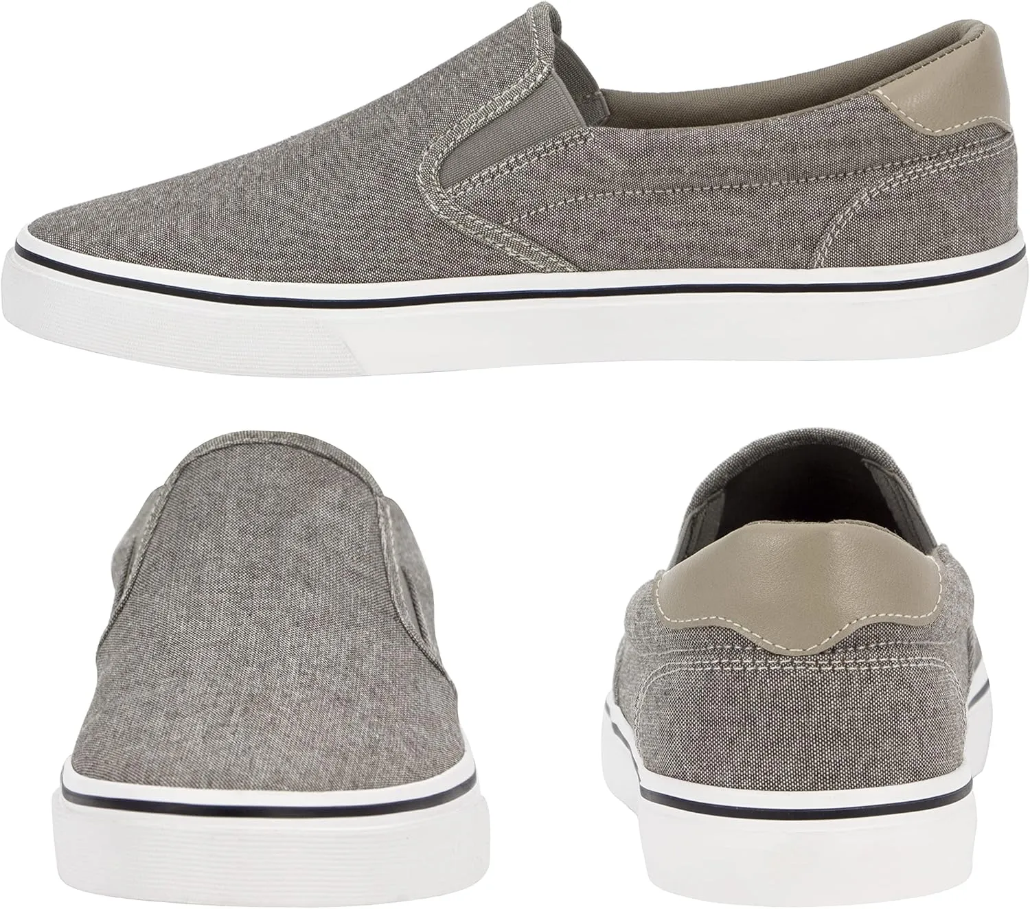 Men's Black Classic Low Top Shoes Canvas Fashion Sneaker with Soft Insole Causal Dress Shoes for Men Comfortable Walking Shoes