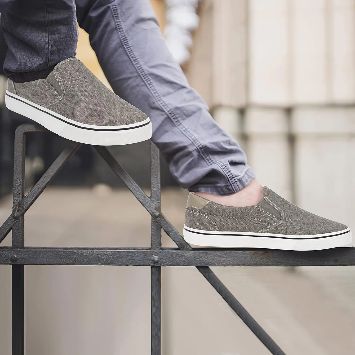 Men's Black Classic Low Top Shoes Canvas Fashion Sneaker with Soft Insole Causal Dress Shoes for Men Comfortable Walking Shoes