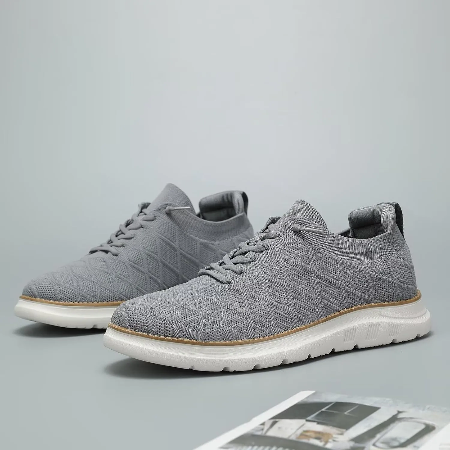 Mens Casual Dress Oxfords Shoes Fashion Mesh Work Business Walking Sneakers Comfortable Lightweight Soft Sole