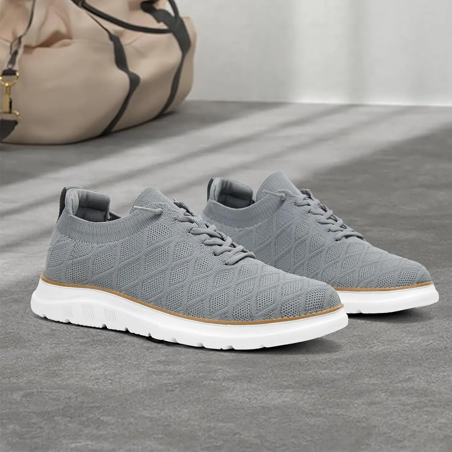 Mens Casual Dress Oxfords Shoes Fashion Mesh Work Business Walking Sneakers Comfortable Lightweight Soft Sole