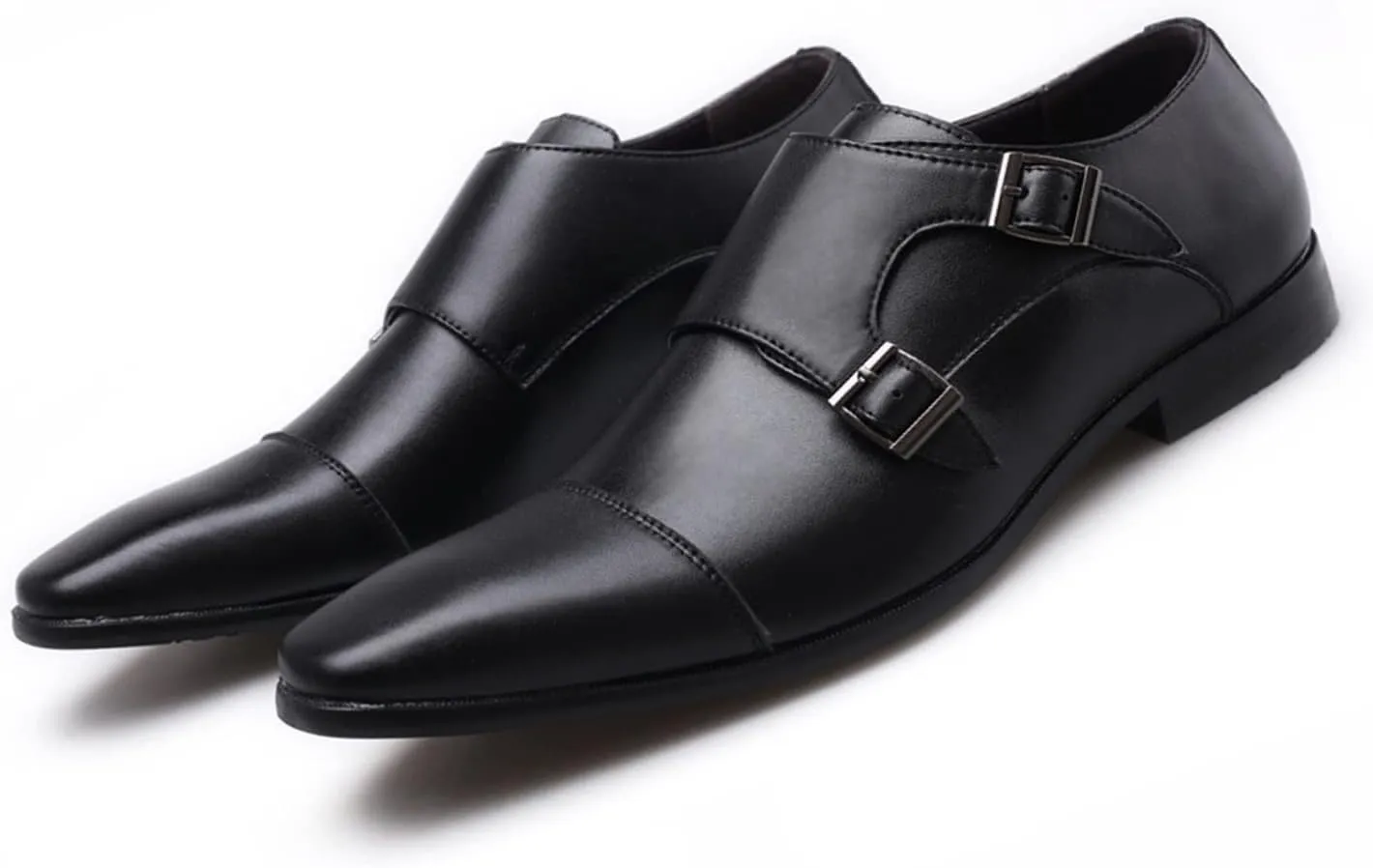 Mens Dress Shoes Classic Crocodile Pattern Business Flat Shoes Men Designer Formal Dress Leather Shoes Men's Loafers Christmas Party Shoes(Black,11)