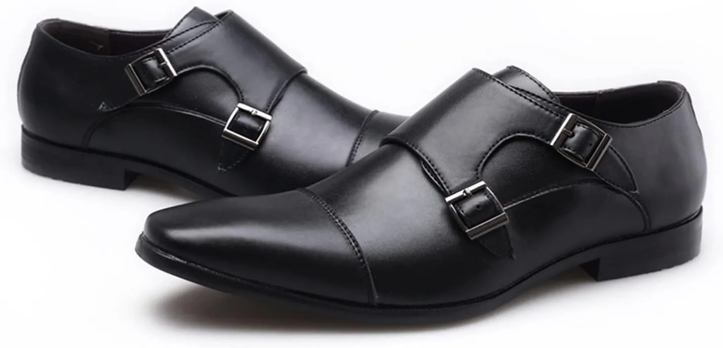 Mens Dress Shoes Classic Crocodile Pattern Business Flat Shoes Men Designer Formal Dress Leather Shoes Men's Loafers Christmas Party Shoes(Black,11)