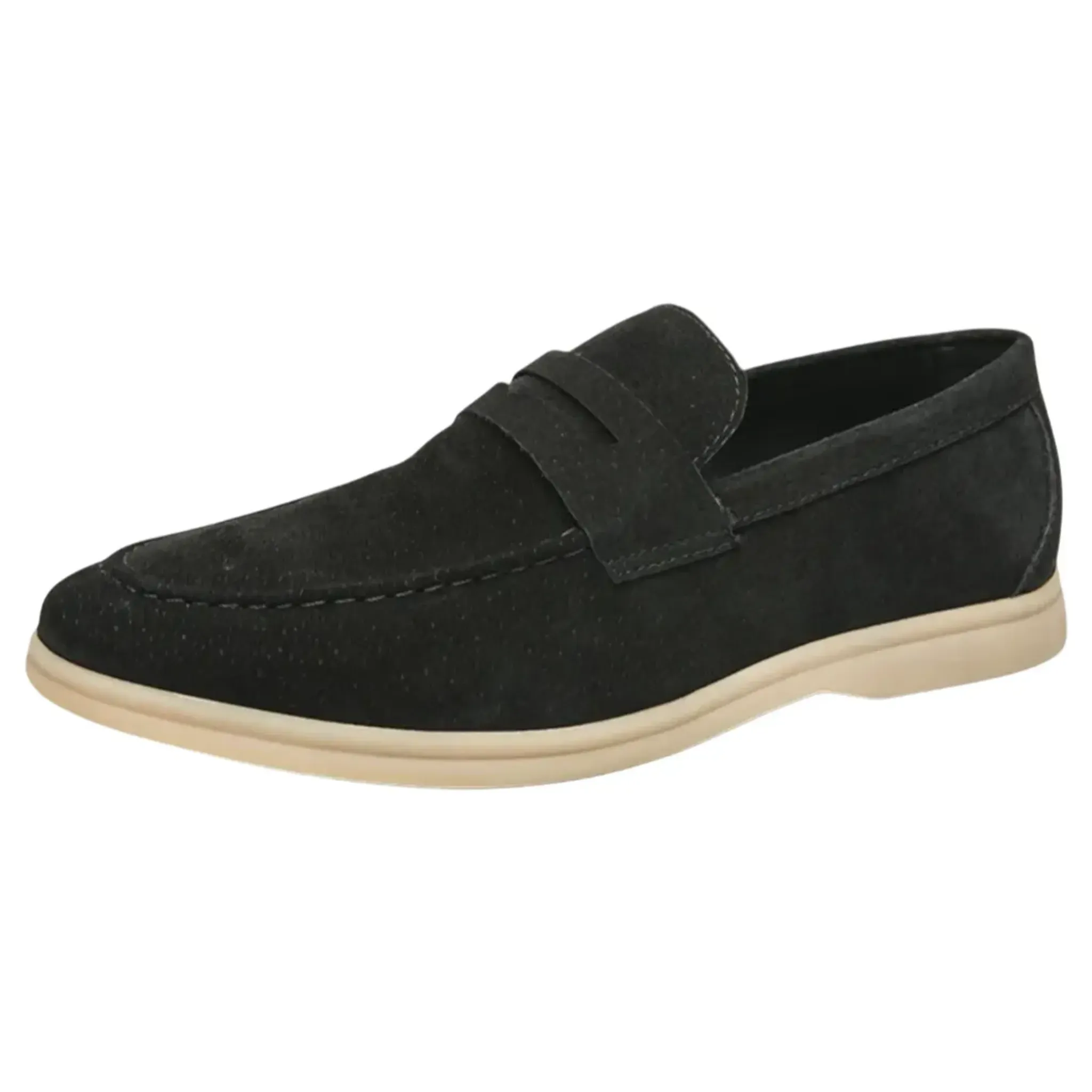 Men's Elegant Suede Loafers with Strap