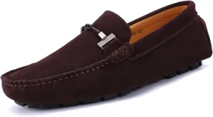 Mens Handmade Suede Leather Slip On Loafers Comfortable Casual Driving Moccasins Breathable Loafer Dress Shoes