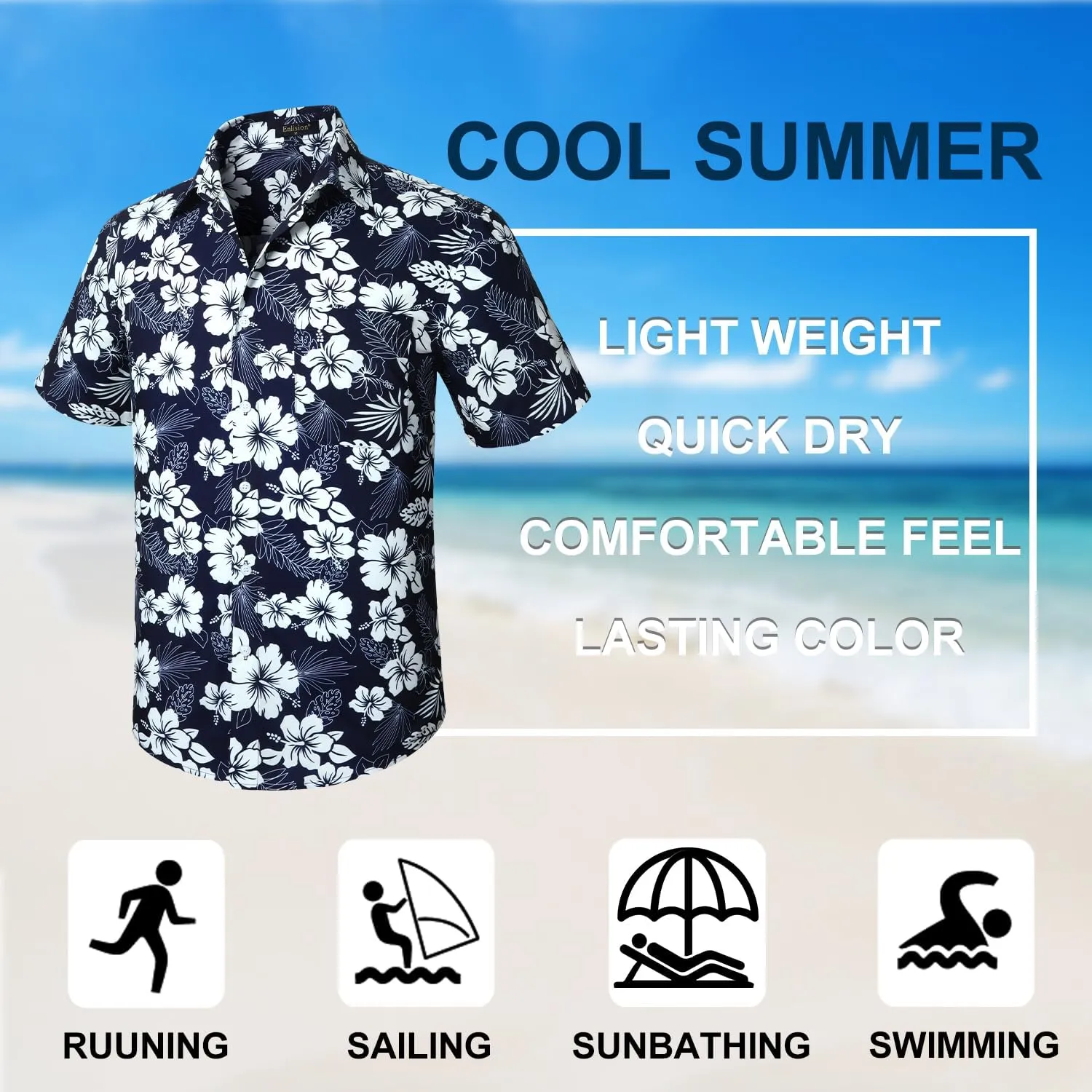 Men's Hawaiian Shirts Short Sleeve Casual Floral Button Down Tropical Shirt Summer Holiday Beach Aloha Hawaii Shirt