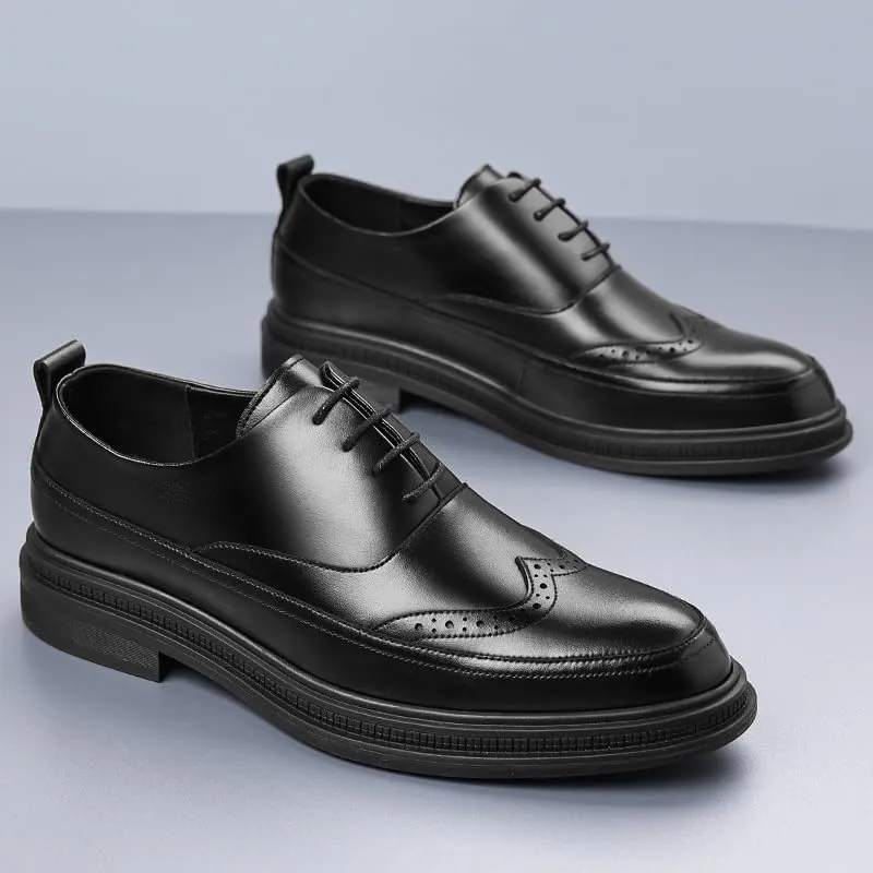 Mens Lace-up Loafer Dress Shoes Casual Walking Oxfords Shoes Comfortable Non-Slip Derby Shoe for Men