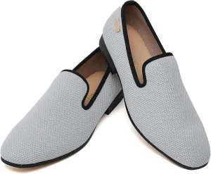 Men's Loafers Mens Slip-on Casual Shoes, Breathable Knit Mesh Fabric Shoes for Men, Driving Fashion Business Woven Shoes