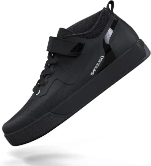 Mens MTB Mountain Bike SPD Cycling Shoes,Suitable Mountain Biking DH Enduro, Compatible All 2 Bolts Pedals,Black