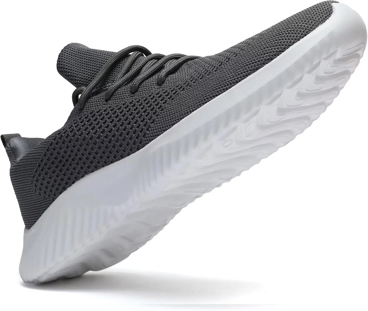 Men's Slip On Running Shoes Fashion Walking Sneakers Mesh Soft Sole Loafers Comfortable & Light-Weight Tennis Work Trainers