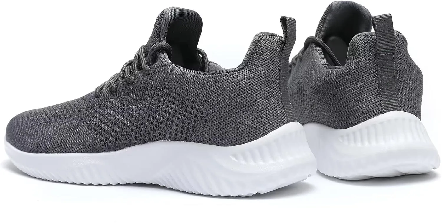 Men's Slip On Running Shoes Fashion Walking Sneakers Mesh Soft Sole Loafers Comfortable & Light-Weight Tennis Work Trainers