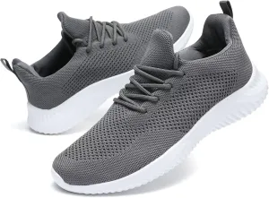 Men's Slip On Running Shoes Fashion Walking Sneakers Mesh Soft Sole Loafers Comfortable & Light-Weight Tennis Work Trainers