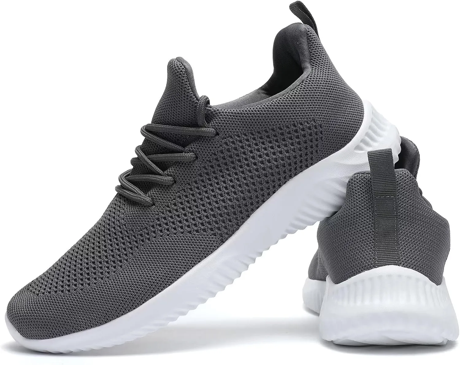Men's Slip On Running Shoes Fashion Walking Sneakers Mesh Soft Sole Loafers Comfortable & Light-Weight Tennis Work Trainers