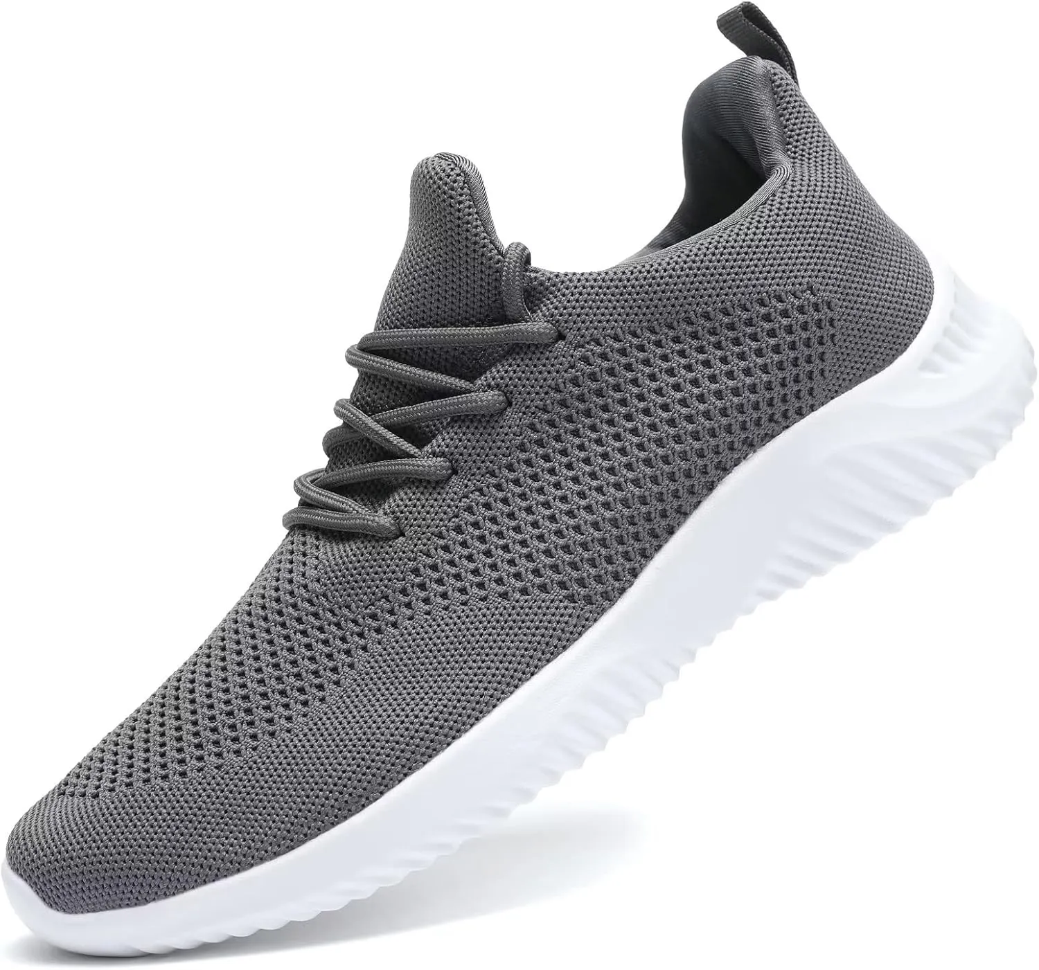Men's Slip On Running Shoes Fashion Walking Sneakers Mesh Soft Sole Loafers Comfortable & Light-Weight Tennis Work Trainers