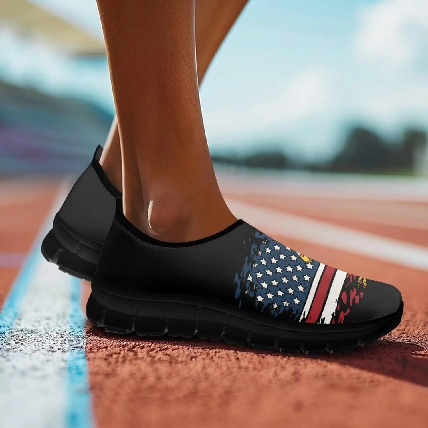 Mens Slip on Shoes Casual Loafers Running Sneakers Slip on Walking Sneakers with Black EVA Sole