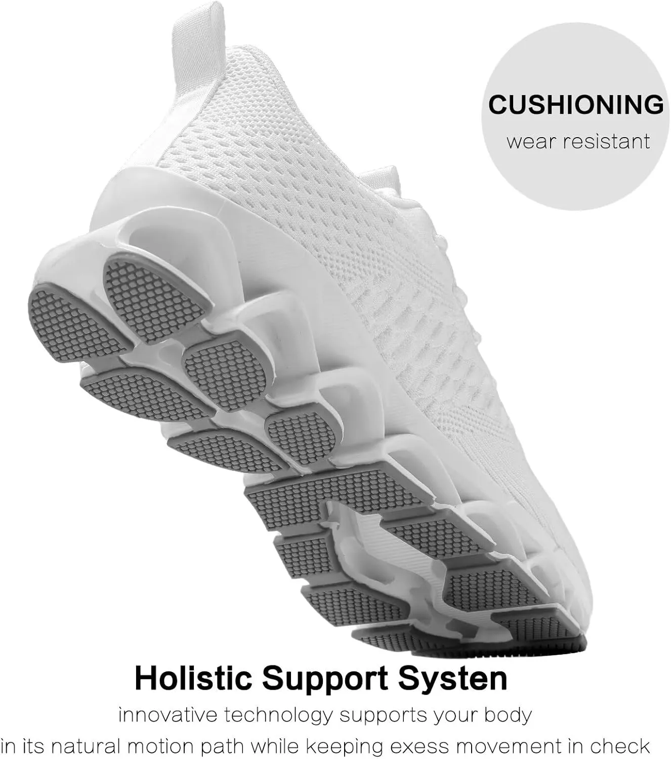 Men's Slip on Walking Running Shoes Blade Tennis Casual Fashion Sneakers Comfort Non Slip Work Sport Athletic Trainer