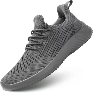 Men's Slip on Walking Shoes Ultra Light Breathable Non Slip Running Shoes Casual Fashion Sneakers Mesh Workout Sports