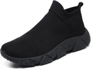 Mens Womens Fashion Sneakers Unisex Slip on Ultra - Sock Knit Ultra - Soft Ultra - Light Soft Sole Breathable Lightweight Casual Walking Shoes
