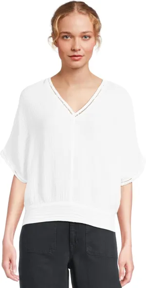 Michael Stars Women's Imani Cropped Dolman Sleeve Top