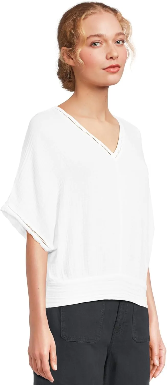 Michael Stars Women's Imani Cropped Dolman Sleeve Top