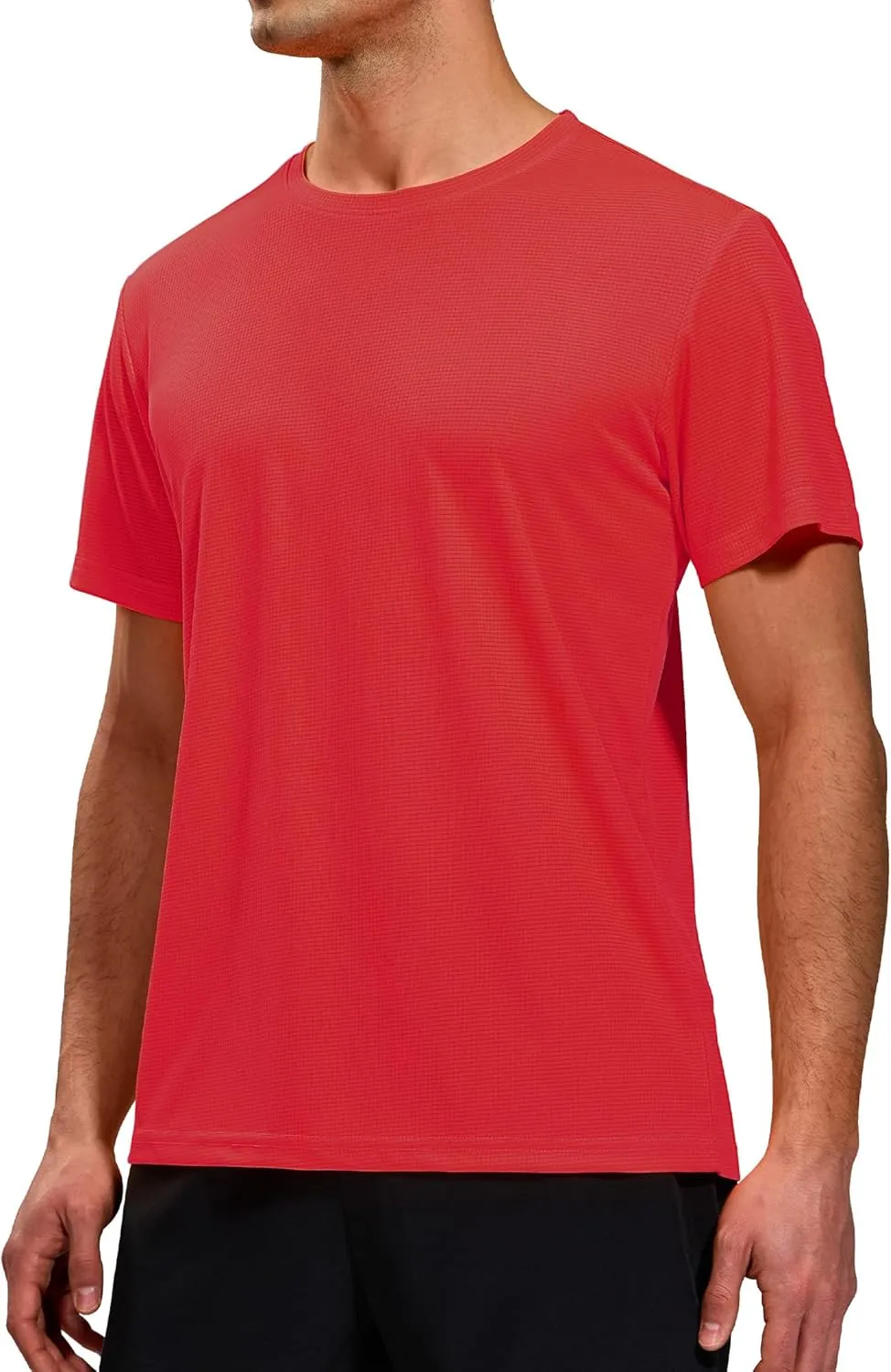 MIER Mens Dry Fit Workout T-Shirts Athletic Running Tshirt Short Sleeve Lightweight Airy Gym Sport Tee Shirt, Crew Neck