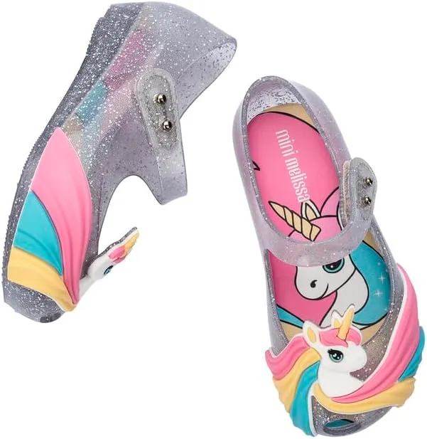 mini melissa Girl's Ultragirl Unicorn Ballet Flat