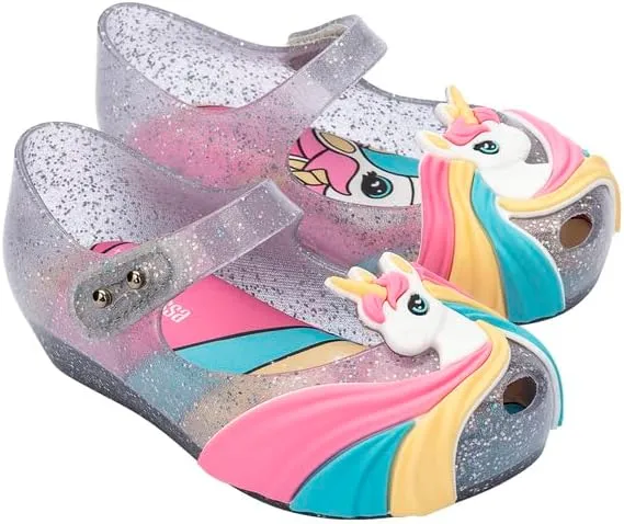 mini melissa Girl's Ultragirl Unicorn Ballet Flat