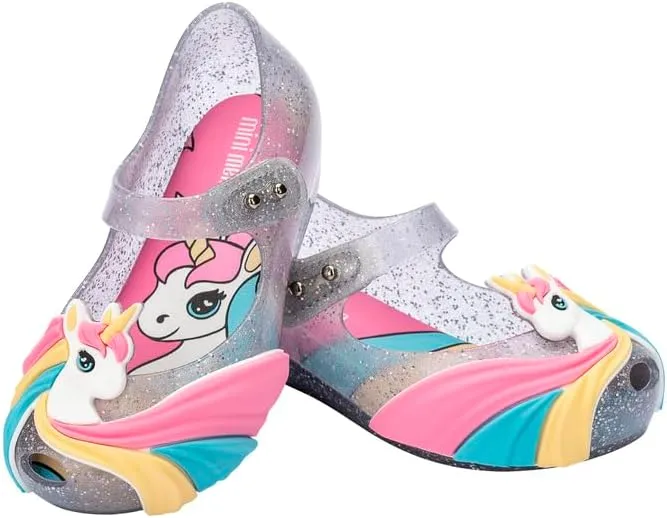 mini melissa Girl's Ultragirl Unicorn Ballet Flat