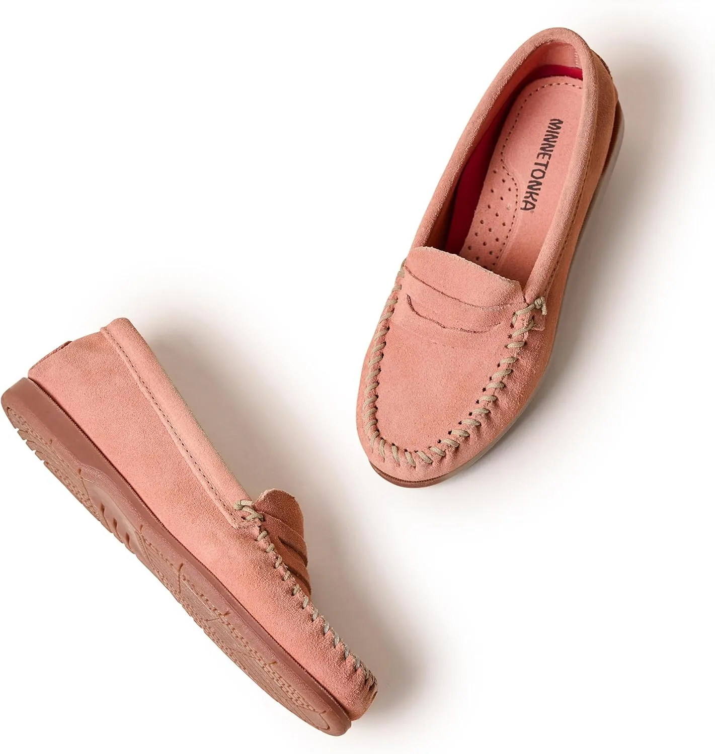 Minnetonka Mellony Penny – Women's Penny Loafer Design, Water and Stain Resistant, Genuine Suede, and Lightweight Sole
