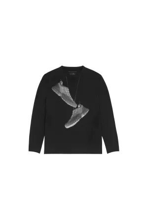 MM6 X Salomon Edition Sneaker Print T-Shirt Black