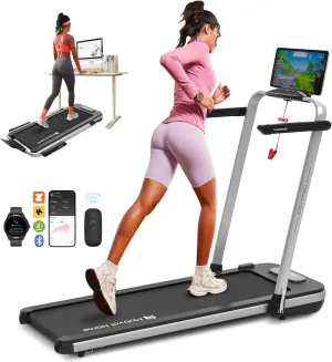 Mobvoi Home Treadmill Walking Pad/SE/Plus 3 in 1 Folding Treadmill Walking Pad 2.5 HP Compact Running Walking Machine with Remote Control for Home Office 265 LBS 7.6 MPH