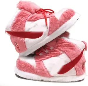 MOLERFO High Top Sneaker Slippers Unisex One-Size Ultra Comfy and Cozy House Fluffy Jordan Like Slippers for Men and Women