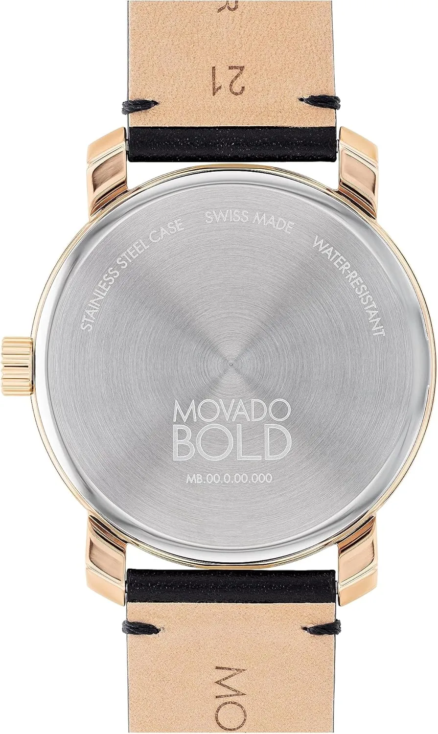 Movado Bold Access Men's Quartz Watch, Swiss Movement, Leather Strap, Water-Resistant up to 3ATM, Classic Timepiece - Gift for Him - 41mm