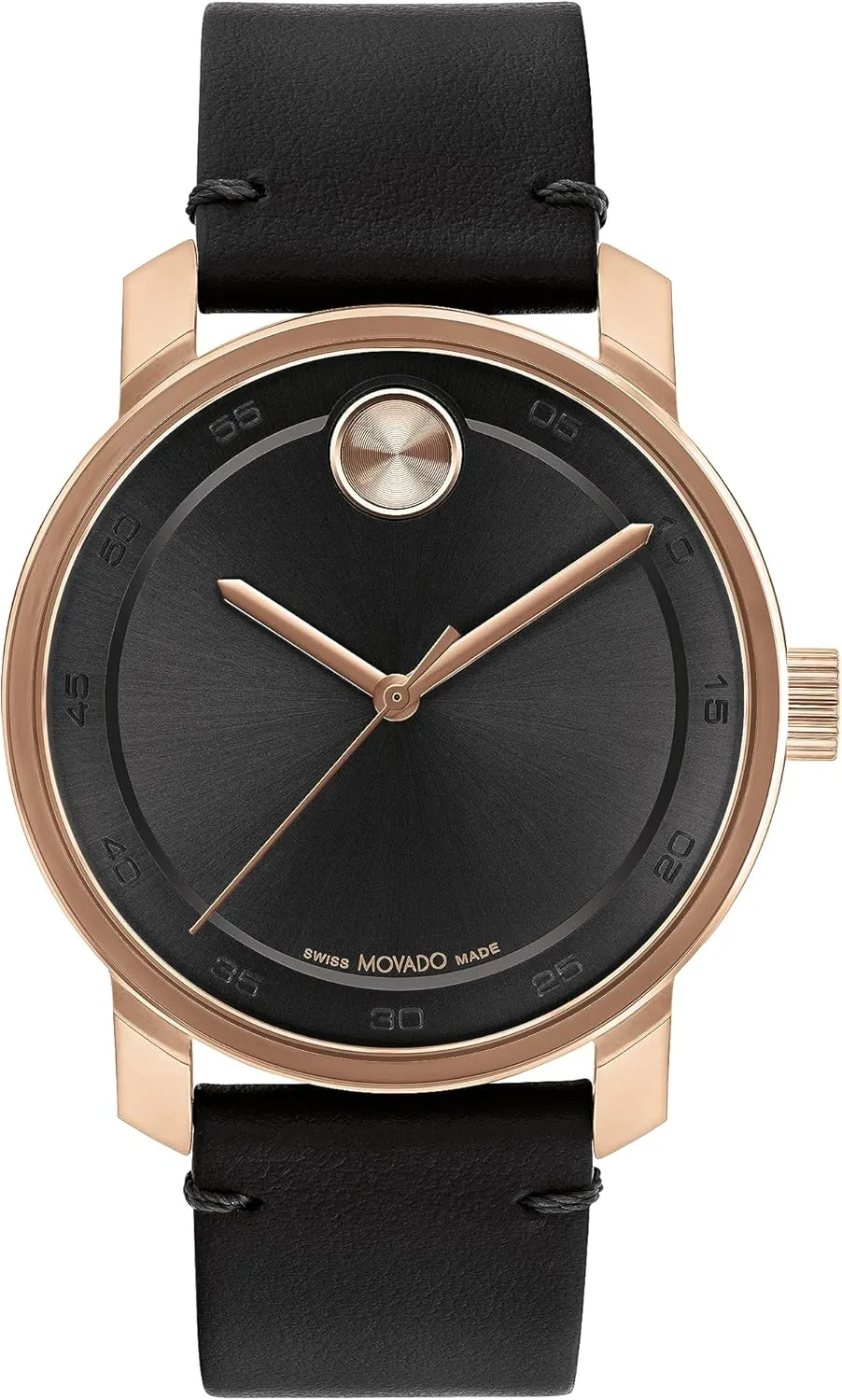Movado Bold Access Men's Quartz Watch, Swiss Movement, Leather Strap, Water-Resistant up to 3ATM, Classic Timepiece - Gift for Him - 41mm