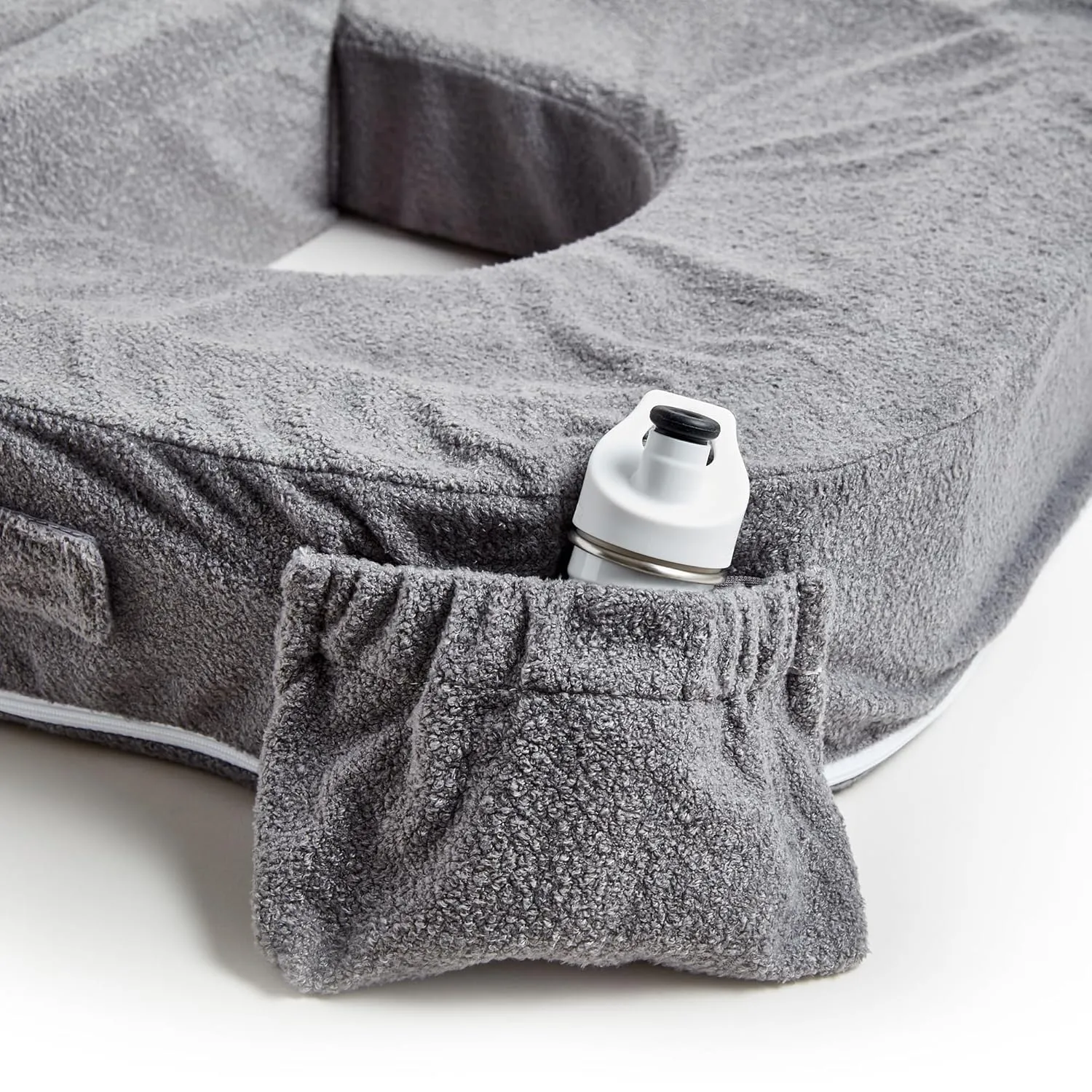 My Brest Friend Twin Nursing Pillow - Enhanced Comfort with Slipcover - Ergonomic Breastfeeding Pillow for Ultimate Support - Adjustable Nursing Pillow with Handy Side Pocket, Dark Grey